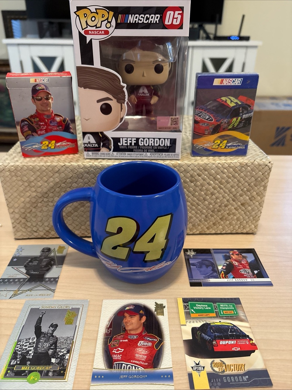 Jeff Gordon #24 NASCAR Collectors Merchandise Lot Funko Pop Trading Cards Mug +